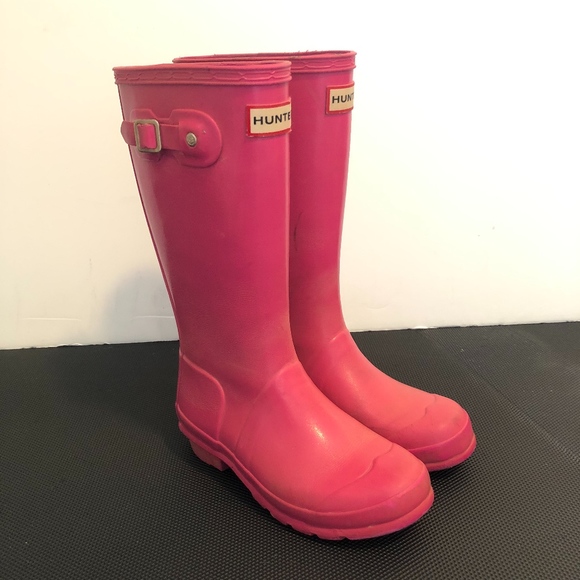 Hunter Other - Hunter Original Gloss Pink Rain Boots 33 3 G 2 B
